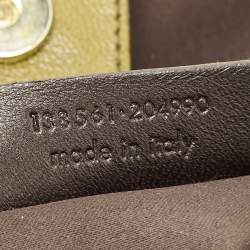 Pre Owned Yves Saint Laurent Olive Green Suede Fringe Mombasa Hobo