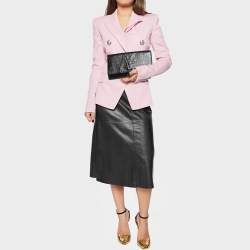 Pre Owned Yves Saint Laurent Black Leather Belle De Jour Clutch