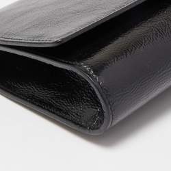 Pre Owned Yves Saint Laurent Black Leather Belle De Jour Clutch