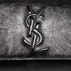 Pre Owned Yves Saint Laurent Black Leather Belle De Jour Clutch