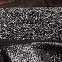 Pre Owned Yves Saint Laurent Brown Ostrich Large Muse Satchel