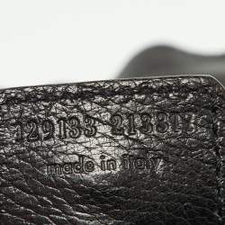 Pre Owned Yves Saint Laurent Black Leather St. Tropez Horn Hobo