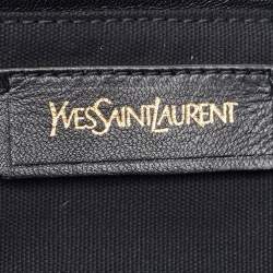 Pre Owned Yves Saint Laurent Blue Leather Large Downtown Tote