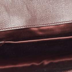 مملوكة مسبقًا Yves Saint Laurent Burgundy Leather Ligne Y Clutch