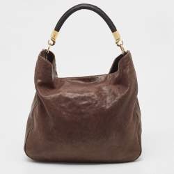 Pre Owned حقيبة هوبو سان لوران باريس رودي جلد بني