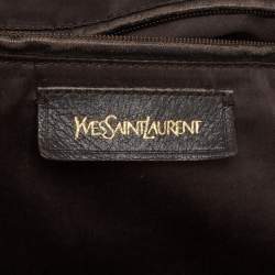 Pre Owned حقيبة هوبو سان لوران باريس رودي جلد بني