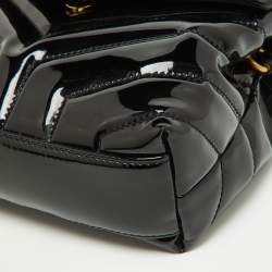 Pre Owned Saint Laurent Black Quilted Patent Leather Toy Loulou Crossbody Bag