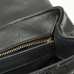 Pre Owned Saint Laurent Black Quilted Patent Leather Toy Loulou Crossbody Bag