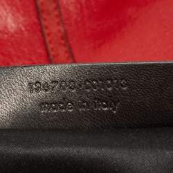 Pre Owned Yves Saint Laurent Red Suede and Leather Trim Tassel Hobo