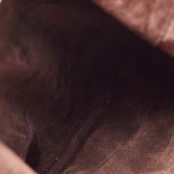 Pre Owned Yves Saint Laurent Ivory Leather St. Tropez Double Horn Hobo