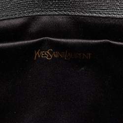 Pre Owned Yves Saint Laurent Black Leather Y-Ligne Clutch