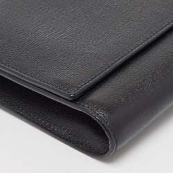 Pre Owned Yves Saint Laurent Black Leather Y-Ligne Clutch