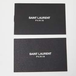 Pre Owned Saint Laurent Black Matelassé Raffia and Leather Loulou Crossbody Bag