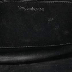 Pre Owned Yves Saint Laurent Silver Leather Belle De Jour Flap Clutch