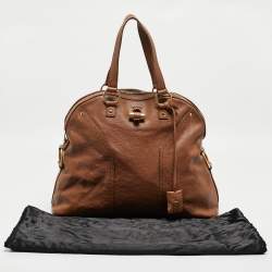 Yves Saint Laurent Brown Leather Oversized Muse Bag
