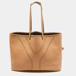 Yves Saint Laurent Dark Brown/Tan Leather Neo Reversible Tote