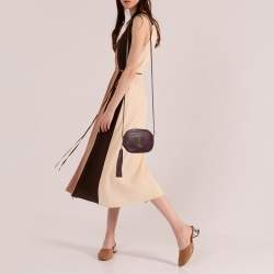 Saint Laurent Burgundy Leather Blogger Crossbody Bag