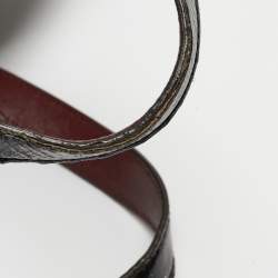 Pre Owned Yves Saint Laurent Choco Brown Patent Leather Oversized Muse Bag