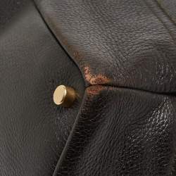 Yves Saint Laurent Choco Brown Leather Overseas Bucket Bag