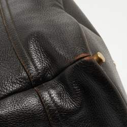 Yves Saint Laurent Choco Brown Leather Overseas Bucket Bag