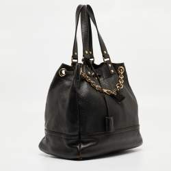 Yves Saint Laurent Choco Brown Leather Overseas Bucket Bag