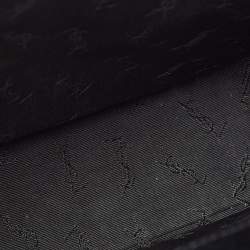 Pre Owned Yves Saint Laurent Black Shine Croc Embossed Leather Tote