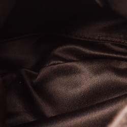 Pre Owned Yves Saint Laurent Dark Brown Suede Mombasa Crest Hobo