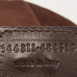 Pre Owned Yves Saint Laurent Dark Brown Suede Mombasa Crest Hobo