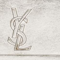 Pre Owned Yves Saint Laurent Silver Leather Belle De Jour Flap Clutch