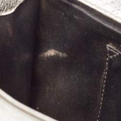 Pre Owned Yves Saint Laurent Silver Leather Belle De Jour Flap Clutch