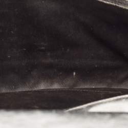 Pre Owned Yves Saint Laurent Silver Leather Belle De Jour Flap Clutch