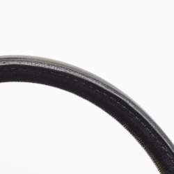 Pre Owned Yves Saint Laurent Black Leather and Patent Leather Easy Y Satchel