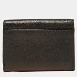 Pre Owned Yves Saint Laurent Black Leather Card Case