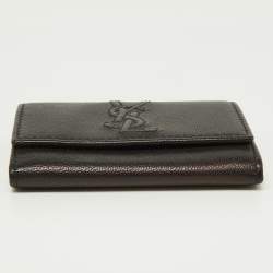 Pre Owned Yves Saint Laurent Black Leather Card Case