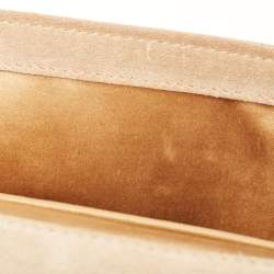 Pre Owned كلتش سان لوران باريس شيك جلد خضراء كبيرة