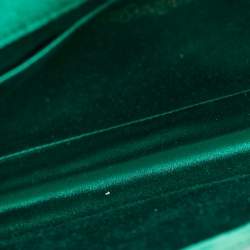 Pre Owned Yves Saint Laurent Green Patent Leather Belle De Jour Flap Clutch