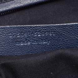 مملوكة مسبقًا Yves Saint Laurent Navy Blue Lizard Embossed Leather Large Cabas Chyc Tote