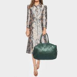 Yves Saint Laurent Metallic Green Leather Medium Easy Y Bag