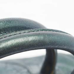 Yves Saint Laurent Metallic Green Leather Medium Easy Y Bag
