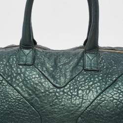 Yves Saint Laurent Metallic Green Leather Medium Easy Y Bag
