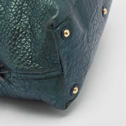 Yves Saint Laurent Metallic Green Leather Medium Easy Y Bag