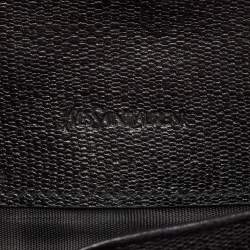 Pre Owned Yves Saint Laurent Black Leather Y Line Flap Continental Wallet