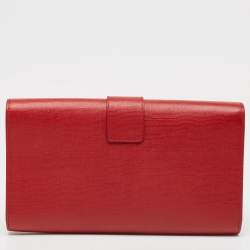 Pre Owned حقيبة كلتش إيف سان لوران واي ليغن جلد أرجواني   