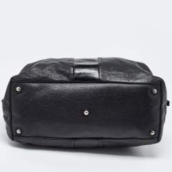 Pre Owned Yves Saint Laurent Black Leather and Patent Medium Easy Y Bag