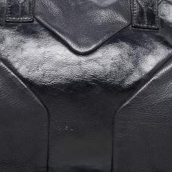 Pre Owned Yves Saint Laurent Black Leather and Patent Medium Easy Y Bag
