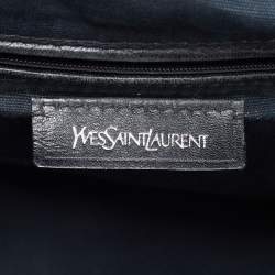 Pre Owned Yves Saint Laurent Black Leather and Patent Medium Easy Y Bag