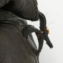 Pre Owned Yves Saint Laurent Black Leather Easy Y Boston Bag