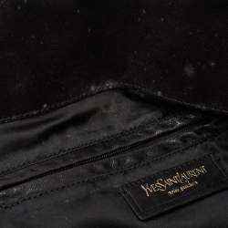 Pre Owned Yves Saint Laurent Metallic Leather Large Downtown Tote