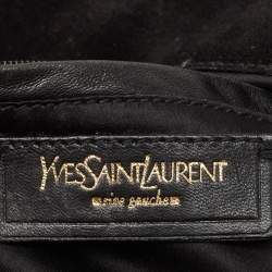 Pre Owned Yves Saint Laurent Metallic Leather Large Downtown Tote