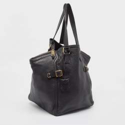 مملوكة مسبقًا Yves Saint Laurent Black Leather Large Downtown Tote